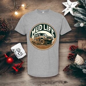 Mud Life Graphic T-Shirt - Gray